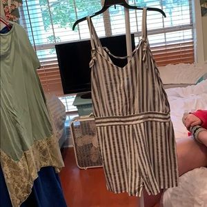 Striped, summer romper